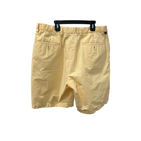 Dockers Mens Yellow Flat Front Relaxed Fit Shorts W36 Cotton - Picture 2 of 9